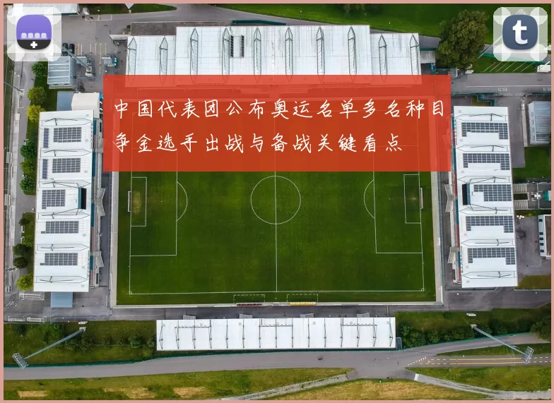 中国代表团公布奥运名单多名种目争金选手出战与备战关键看点